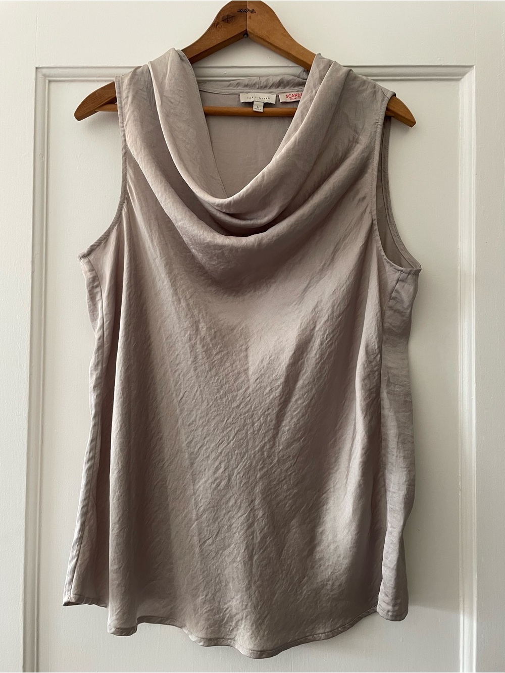 The Limited Scandal Collection Drapey Cowl Neck Sleeveless Blouse | Women’s L